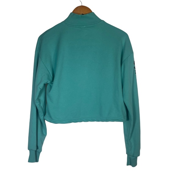 💰 5/25$ ♻️ 8 Ball Nightmare Sleeve Teal Women’s Medium Crop Top - Picture 11 of 11